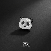 7Do超萌小熊猫领口防走光神器磁吸胸针扣男士 固定别针配饰女 西装