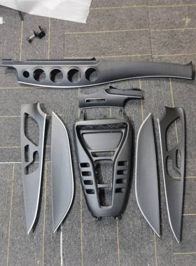 适用于奔驰GT50碳纤维内饰门板面板W293真碳纤维中控面板替换安装