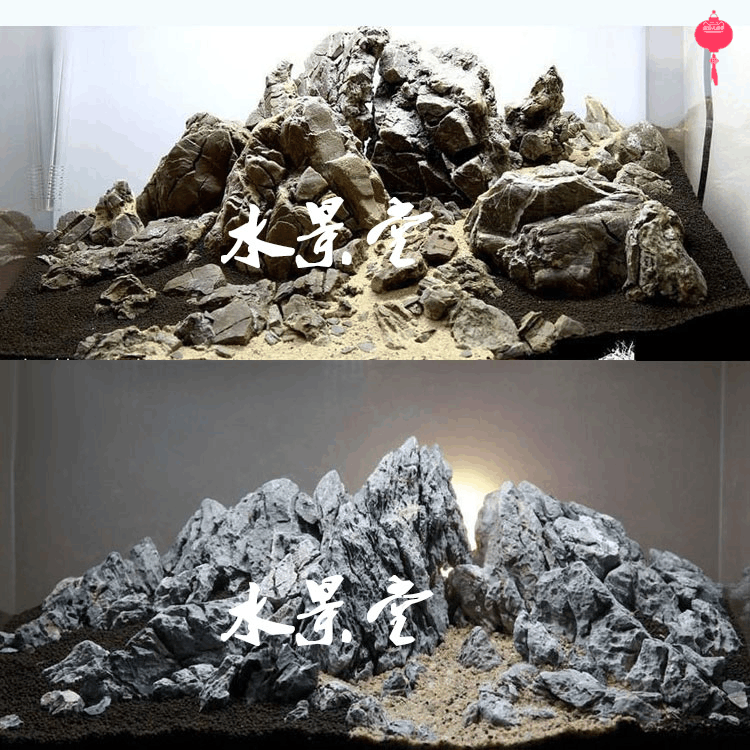 青龙石造景组合 鱼缸装饰生态鱼缸免换水 组合超白玻璃鱼缸客厅