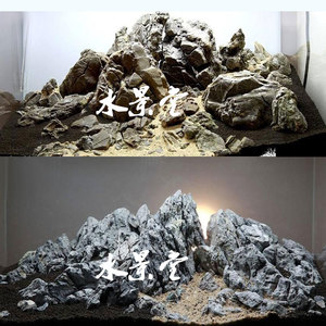 青龙石造景套餐沙子珊瑚生态仿鱼缸造景沉木水草沉木水草 活体真