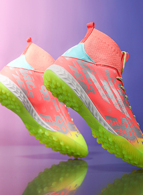 C罗刺客高帮足球鞋男tf碎钉ag长钉cr7梅西中小学生儿童男童训练鞋