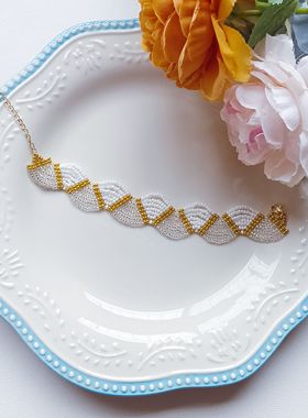 【月光如盐】纯手工串珠手链公主气质波西米亚风米珠手链成品