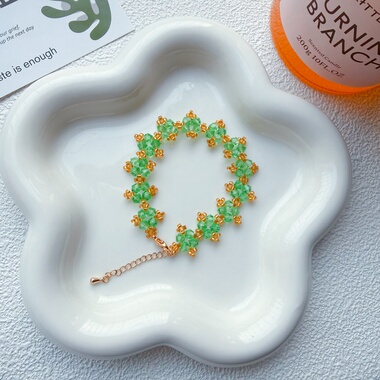 【浓绿芊夏】纯手工串珠手链宫廷风米珠公主手链成品女生礼物