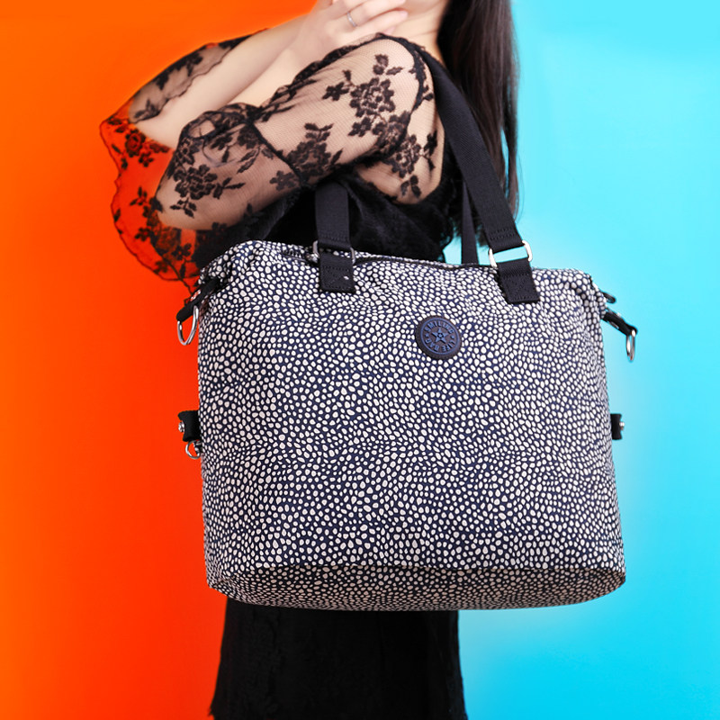 斯迈琳104单肩大包欧美印花帆布大容量斜挎购物旅游通勤轻便女包