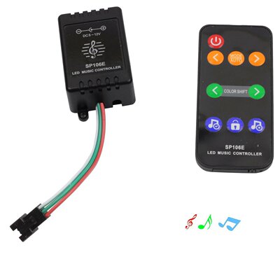 SP106E WS2812B WS2811 灯带 模组5-12V 音乐控制器跨境电商爆款