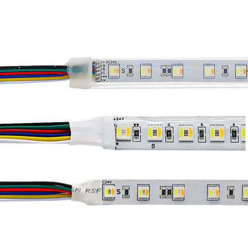 12v灯带5050rgbcw五合一rgbcct灯带自粘灯巢装修电竞氛围led灯带