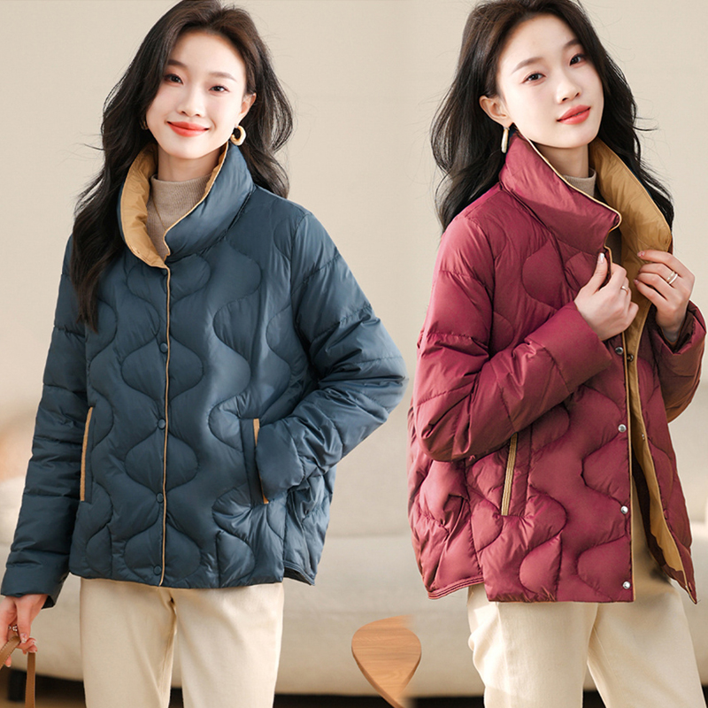 棉常规款简约宽松轻薄羽绒棉服