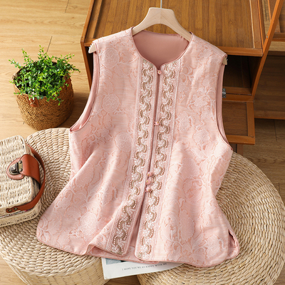 国风马甲新中式无袖复古刺绣马夹