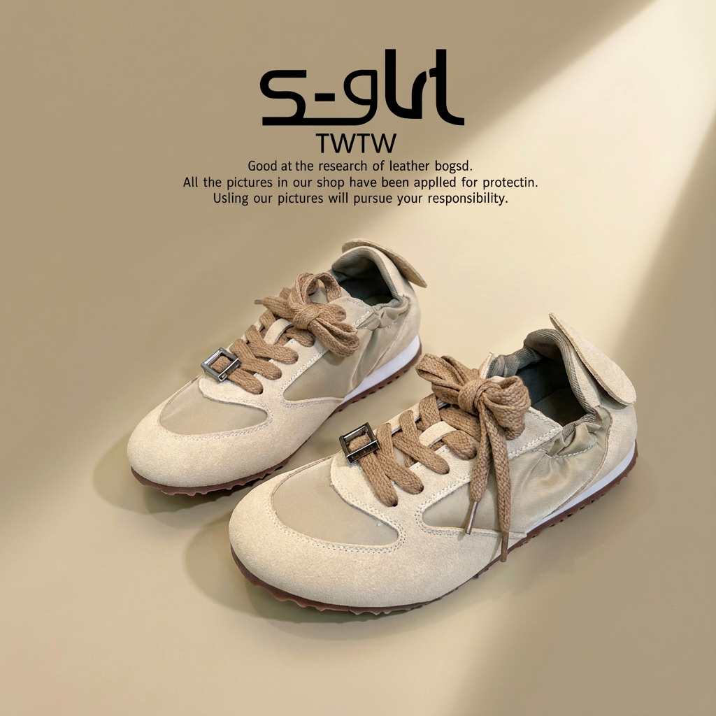 SGIRL TWTW2026早春平底复古德训鞋女休闲鞋交叉绑带百搭休闲板鞋,女鞋,德训鞋,淘宝优惠券,粉丝福利购,淘宝优惠卷