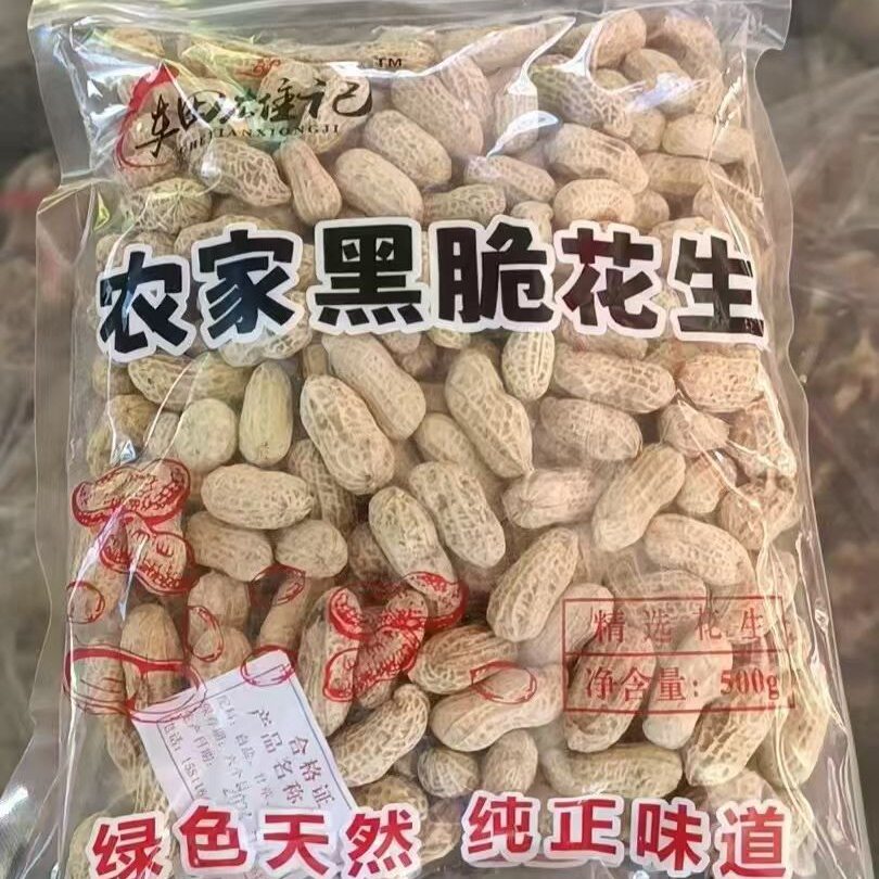 河源龙川特产车田雄记  水煮花生农家黑脆花生 炒货坚果零食500g