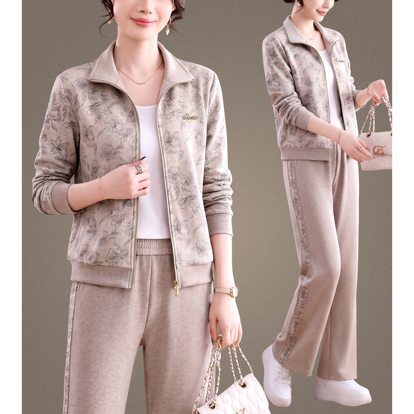 年轻妈妈秋季运动服套装女休闲服