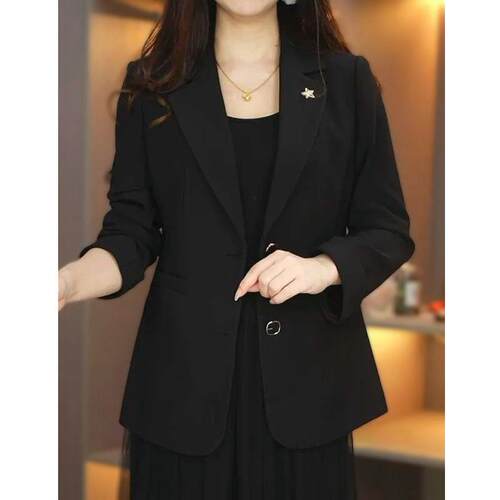 黑色小西装外套女时尚减龄显瘦