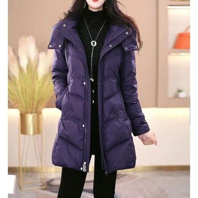 修身保暖白鸭绒羽绒服中长款外套