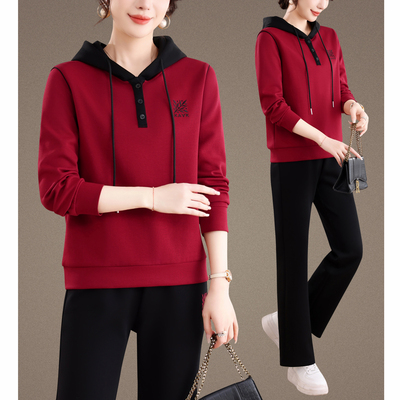 今年流行中年妈妈运动套装两件套