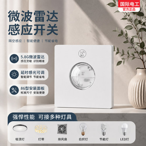 国际电工86型雷达人体感应开关