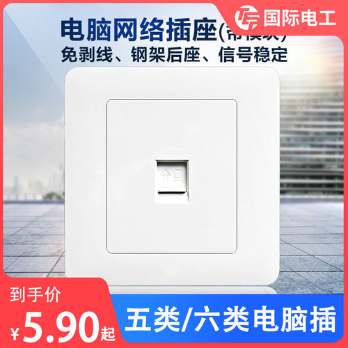 86型五类电脑网络宽带国际电工