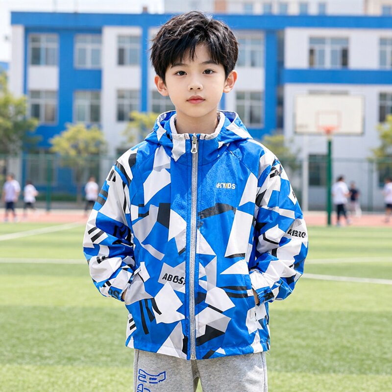外套冲锋衣两件套可拆卸abckids图片