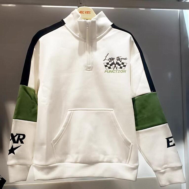 专柜正品abckids童装冬季男童加绒保暖卫衣加厚打底衫 F352305112图片