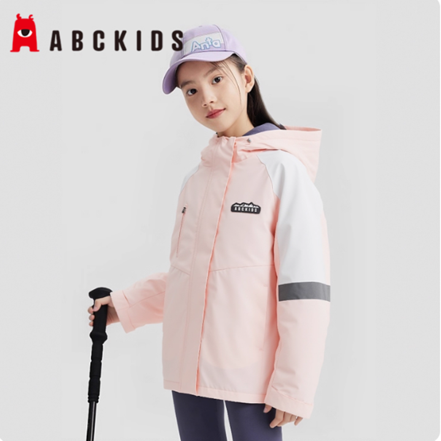 商场同款abckids女儿童冲锋衣三合一羽绒两件套2025冬新款防风