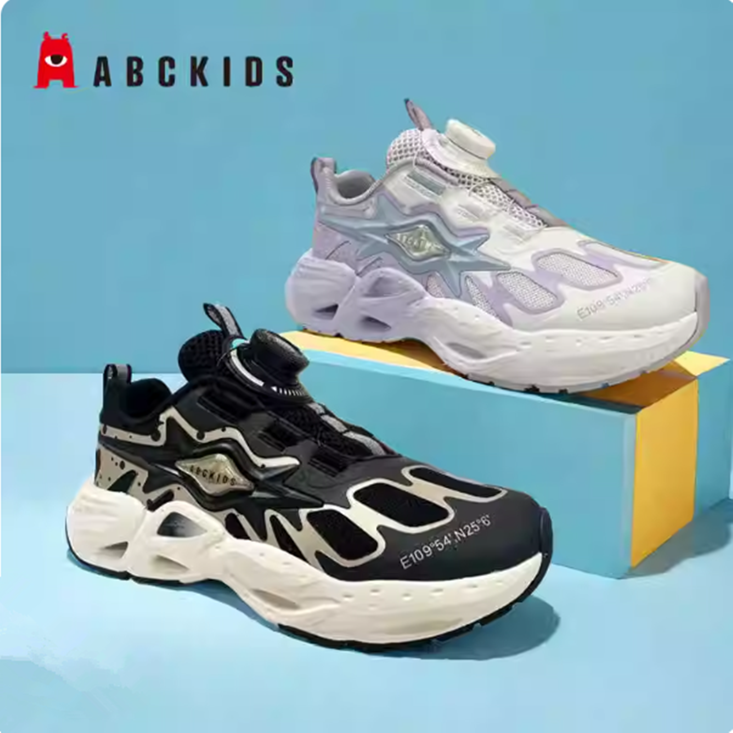 商场同款abckids男童运动鞋网面透气女童鞋子2025秋季新款跑步鞋