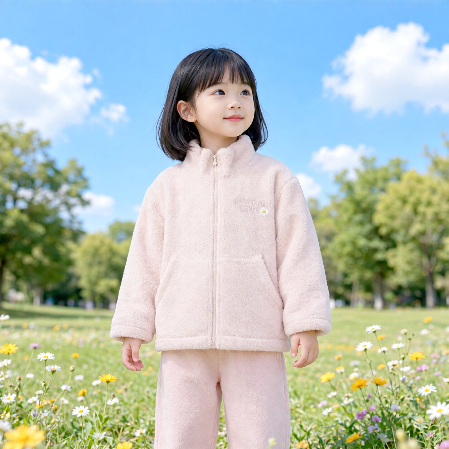 毛呢保暖女童外套abckids秋季图片