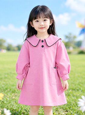 abckids童装春秋季新品女童小童商场同款针织连衣裙子F331216285