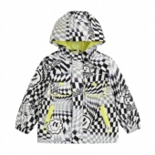 商场同款 连帽格子印花运动风防风外套 Abckids儿童风衣男童春季