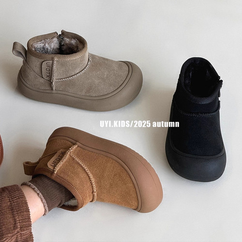真皮儿童雪地靴加绒加厚棉鞋
