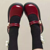 儿童宝宝珍珠软底学生演出黑色潮单鞋 真皮女童小皮鞋 2025春秋新款