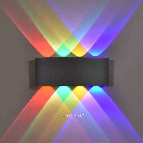 led室外防水壁灯七彩氛围灯