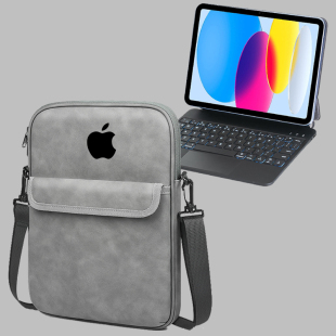 羊巴皮斜挎包适用苹果iPadPro10.5 10.9 11 12.9 13英寸平板电脑包iPadAir4 5 6 7/8/9/10代单肩收纳背包袋子