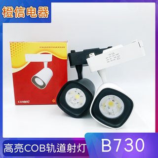 B730款LED轨道灯cob导轨射灯两线滑道30W中性光4000K服装店商场