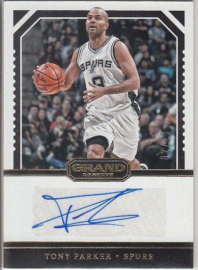 nba球星卡 panini 马刺队 托尼 帕克 签名 亲笔签字卡限25
