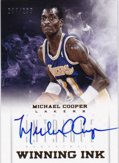 nba球星卡 panini 湖人队传奇 迈克尔 库珀 签名 限量亲笔签字卡