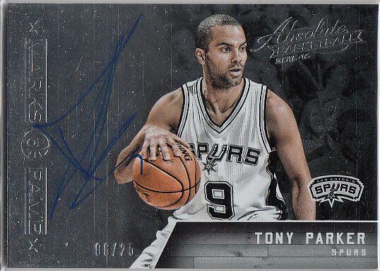 nba球星卡 panini 托尼 帕克 签名 亲笔签字卡限25 马刺队