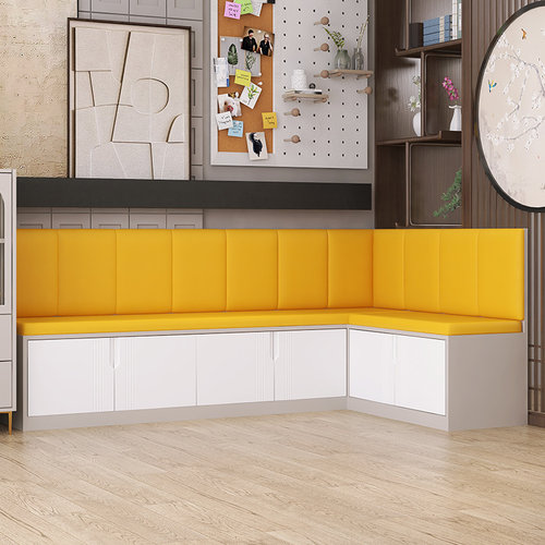 家用卡座餐椅简约软包靠背小户型