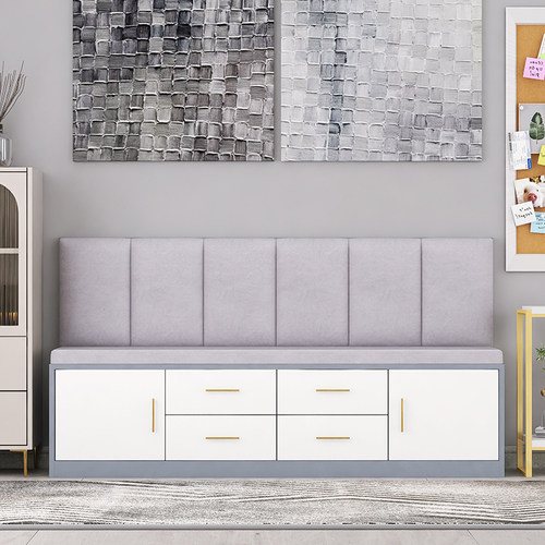 实木奶茶店多功能卡座沙发可定制