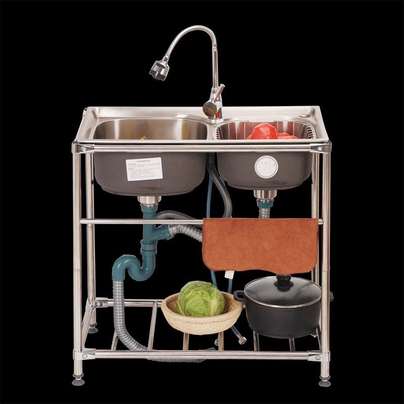 索鹰不锈钢洗菜盆水槽双槽加厚洗菜盆双槽带架子洗碗池带支架套装|msdalam kategori keluarga memasang ibu, dapur, Sink dapur/sink, sink Pakej - dari Buy2taobao.com untuk memberikan perkhidmatan ejen Taobao profesional membeli