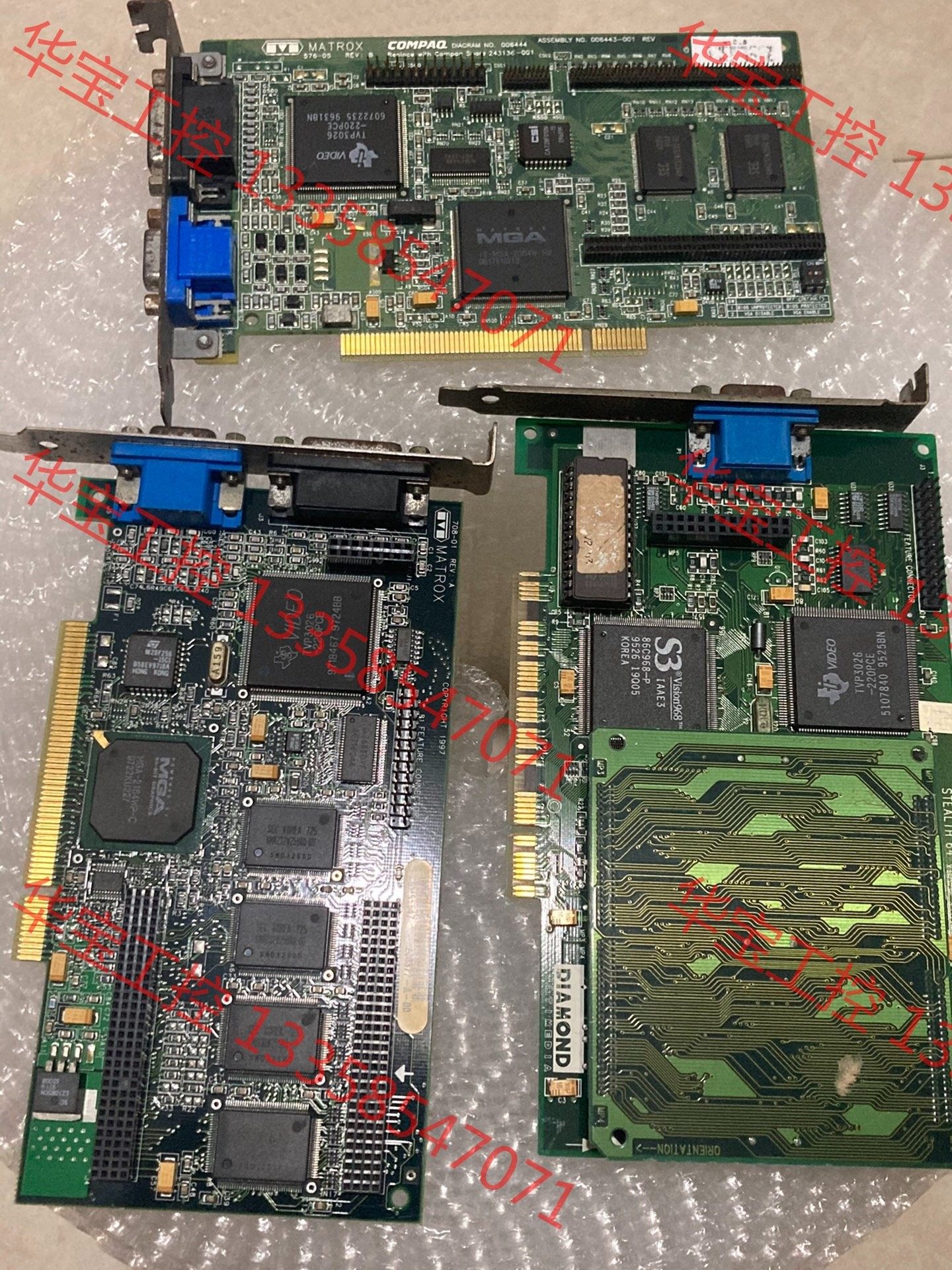 议价 帝盟s3显卡,带扩展子卡,matrox mag-2164,2