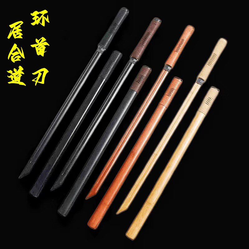 武士刃竹制唐横刀拍摄手工竹刀带鞘木刀高韧性练习武术木剑图片