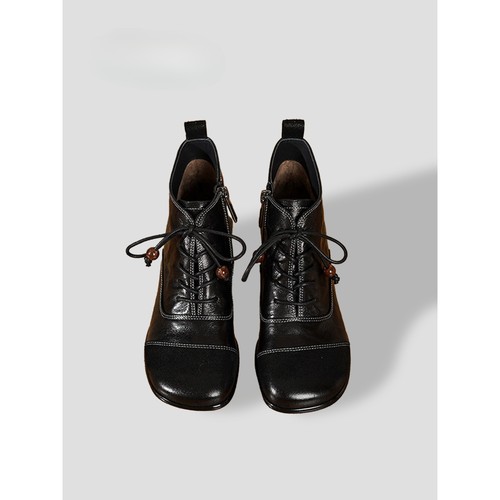 /高跟鞋女秋冬季加绒皮鞋2025新款英伦风切尔西靴HQ