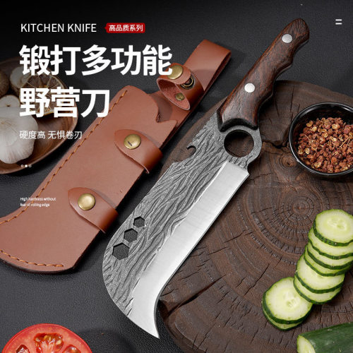 龙泉手工锻打农用小镰刀户外锋利砍柴刀野钓便捷开路刀商用榴莲刀