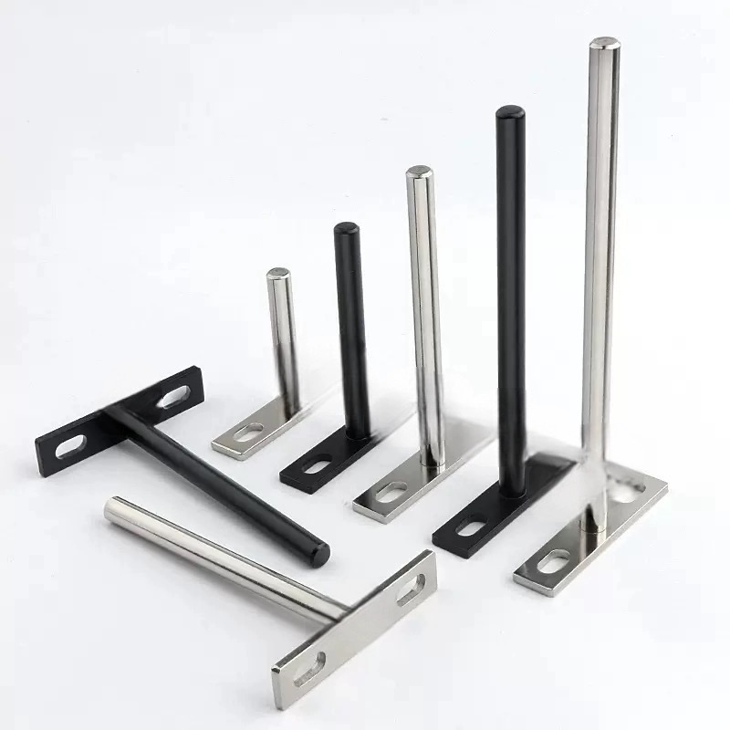 T字型暗藏板托杆单层隔板支架层板托隐形支架托架木板连接件固定