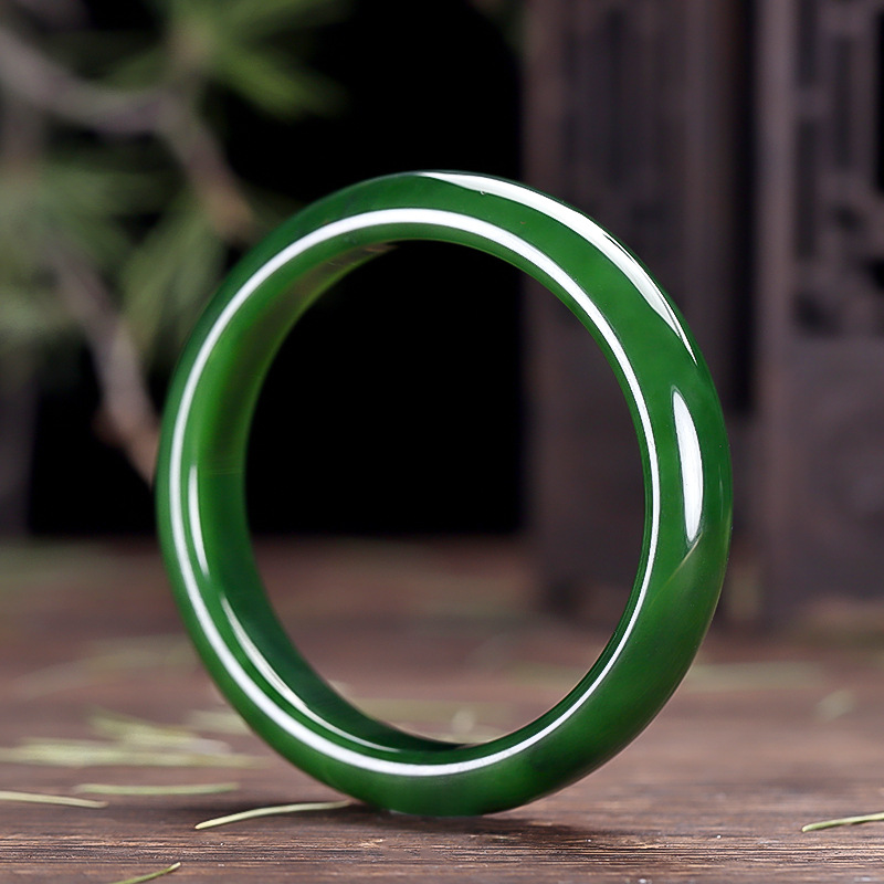 日本品质【小额】新疆和田玉碧玉手镯男女妈妈款玉石玉器玉镯真玉