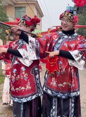 媒婆服装全套男清汉晋商少奶奶湖南俏媒公服装马面裙演出服秧歌服