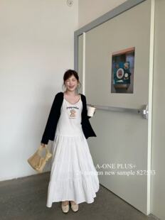 AONE家827533#吊带背心＋开衫 红色  灰色 黑色 SM