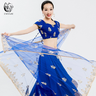 印度精品纱丽女面纱头饰大纱巾楞哈安娜搭配披肩款肚皮舞头纱现货