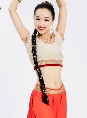 依曼印度上衣女楞哈修身经典短款