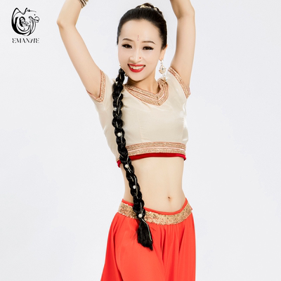 依曼印度上衣女楞哈修身经典短款