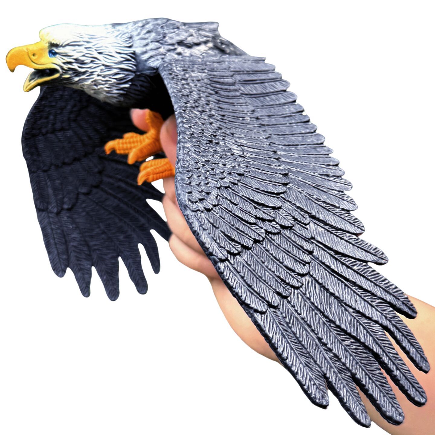 QQKG仿真老鹰黑仿真/动物玩偶